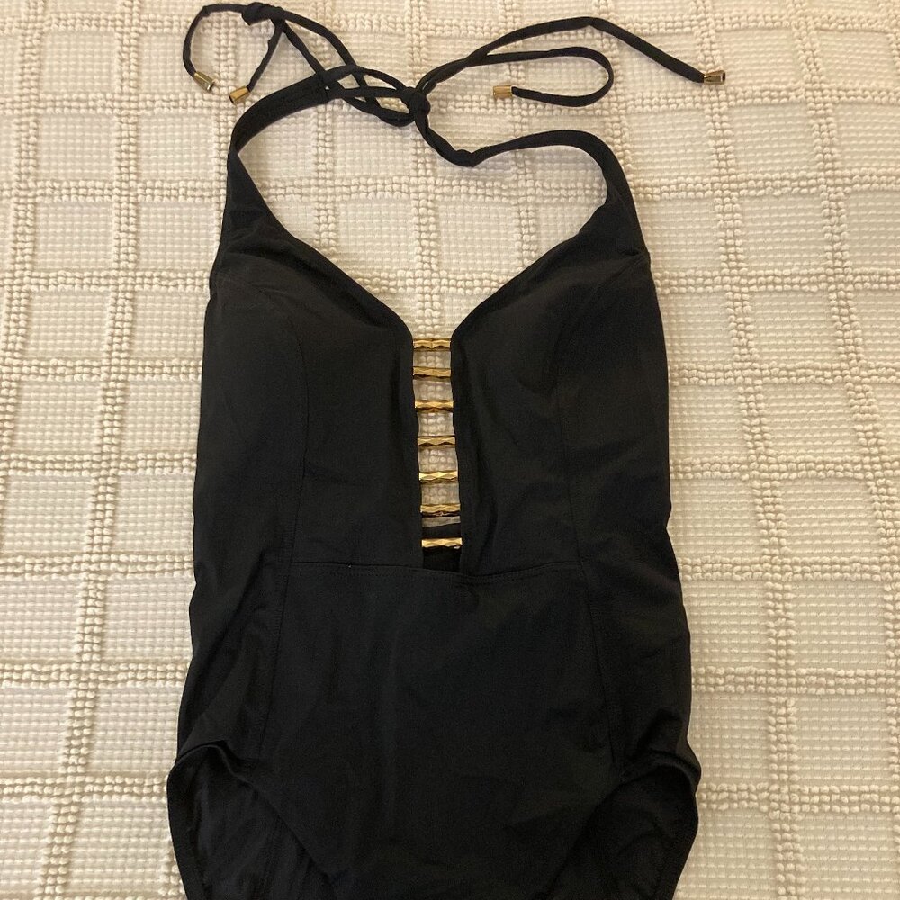 Miraclesuit Black Amoressa Venus Lyra Swimsuit Size 6 Small
